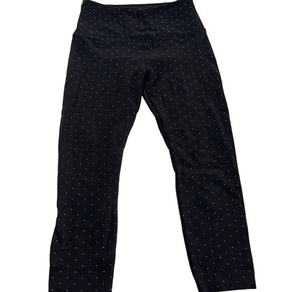 Lysse Leggings Womens Small Black Studded Capri Cropped High Rise - Picture 1 of 8